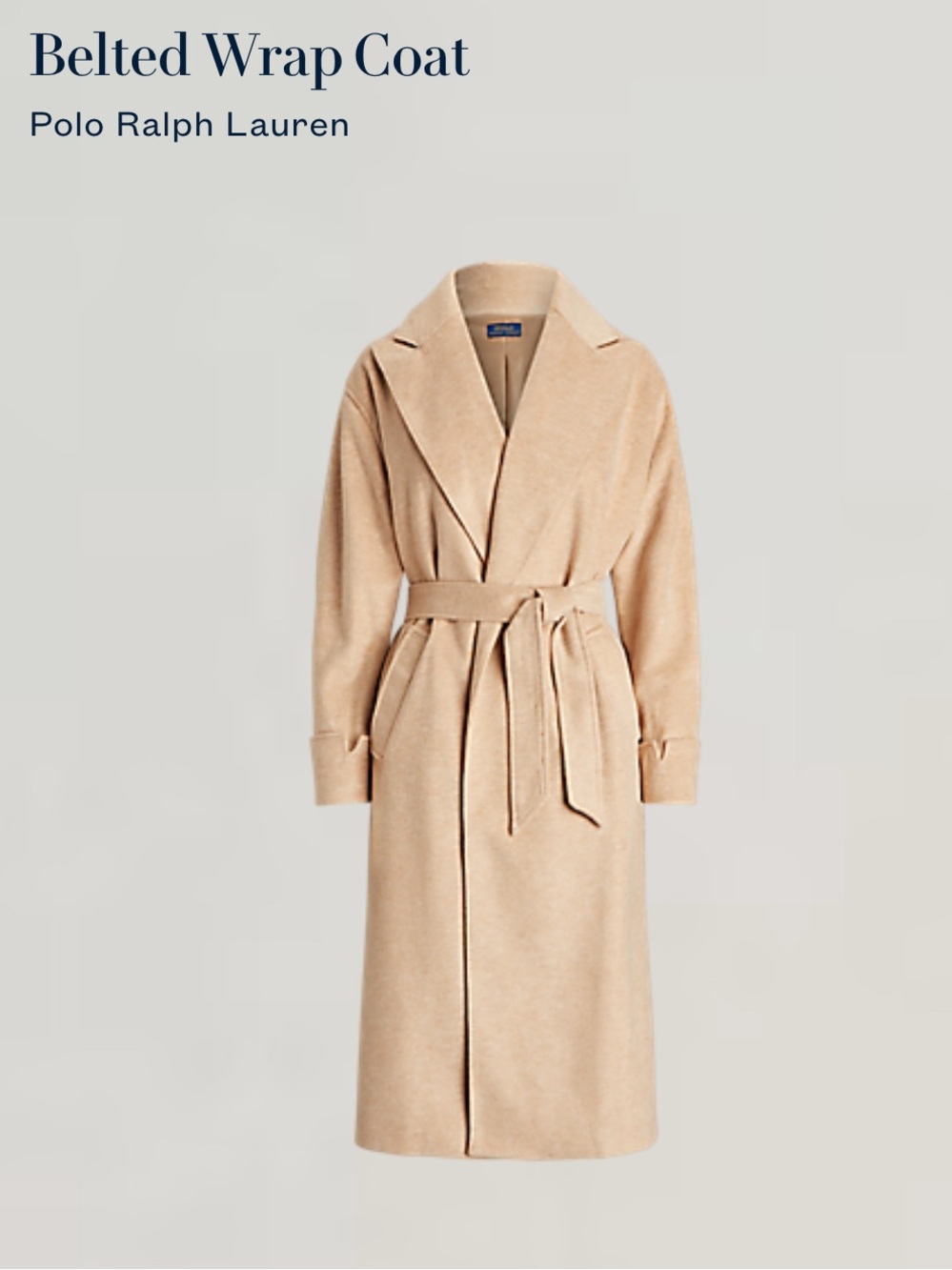 NWT - Polo Ralph Lauren Belted Wrap Coat - Size 4